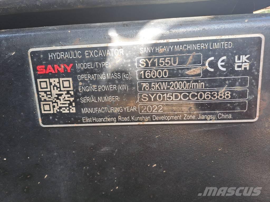 Sany SY 155 U Escavadeiras de esteiras