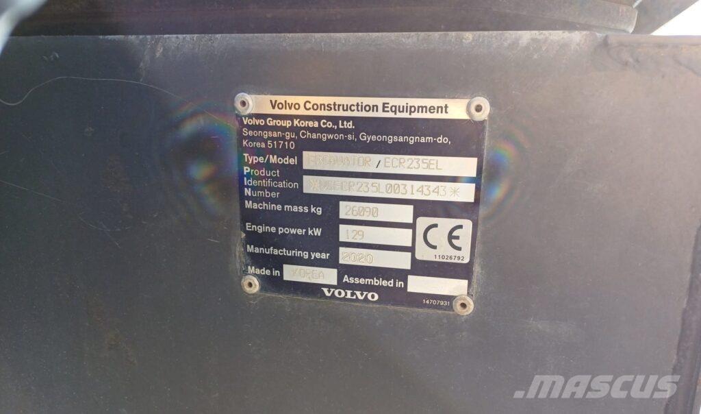 Volvo ECR235EL Escavadeiras de esteiras