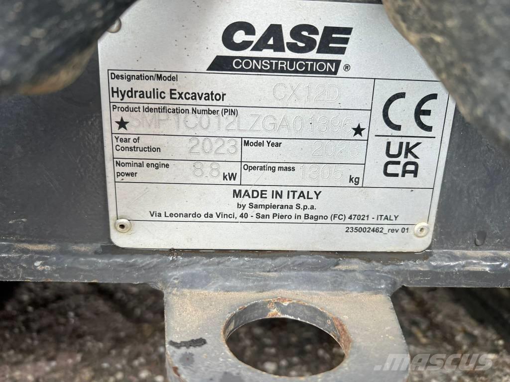 CASE CX 12 D Miniescavadeiras