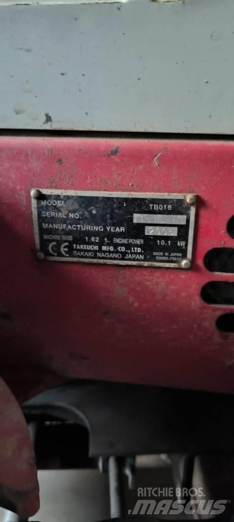 Takeuchi TB016 Miniescavadeiras