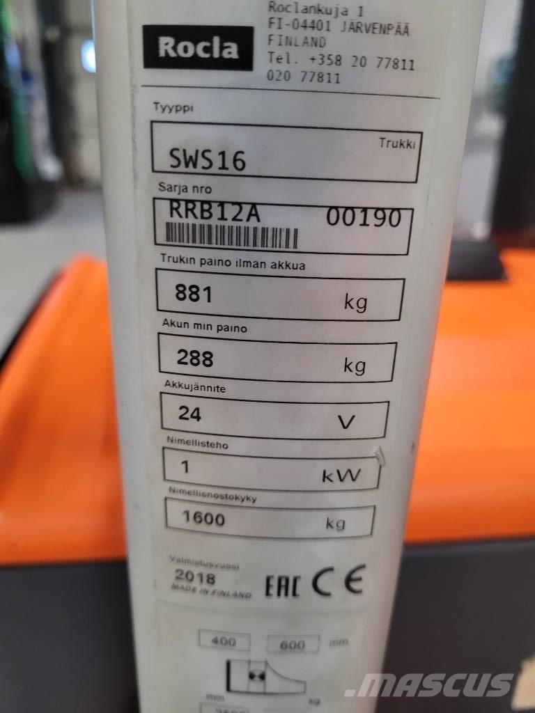 Rocla SWS 16 Empilhador para operador externo