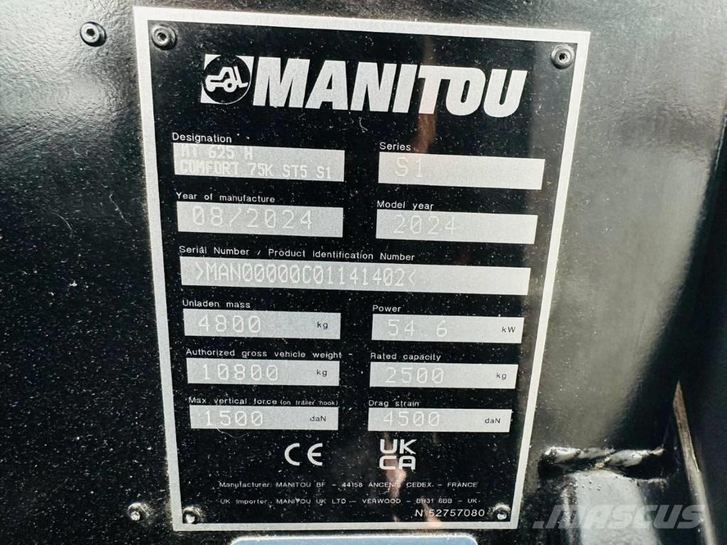 Manitou MT 625 H Manipulador telescópico