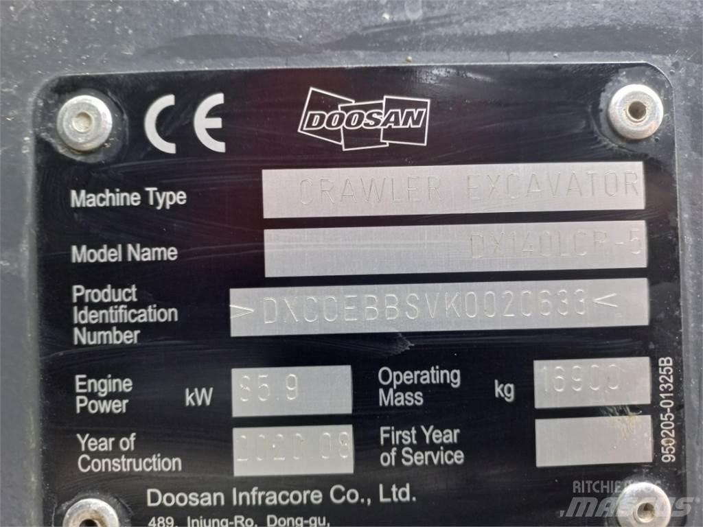 Develon DX140LCR-5 Escavadeiras de esteiras