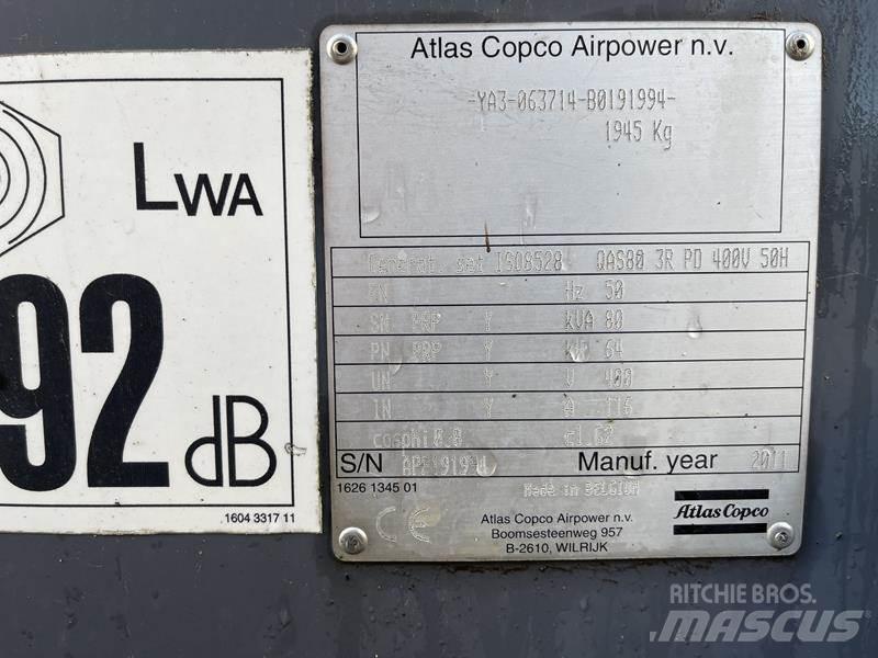 Atlas Copco QAS 80 Geradores Diesel