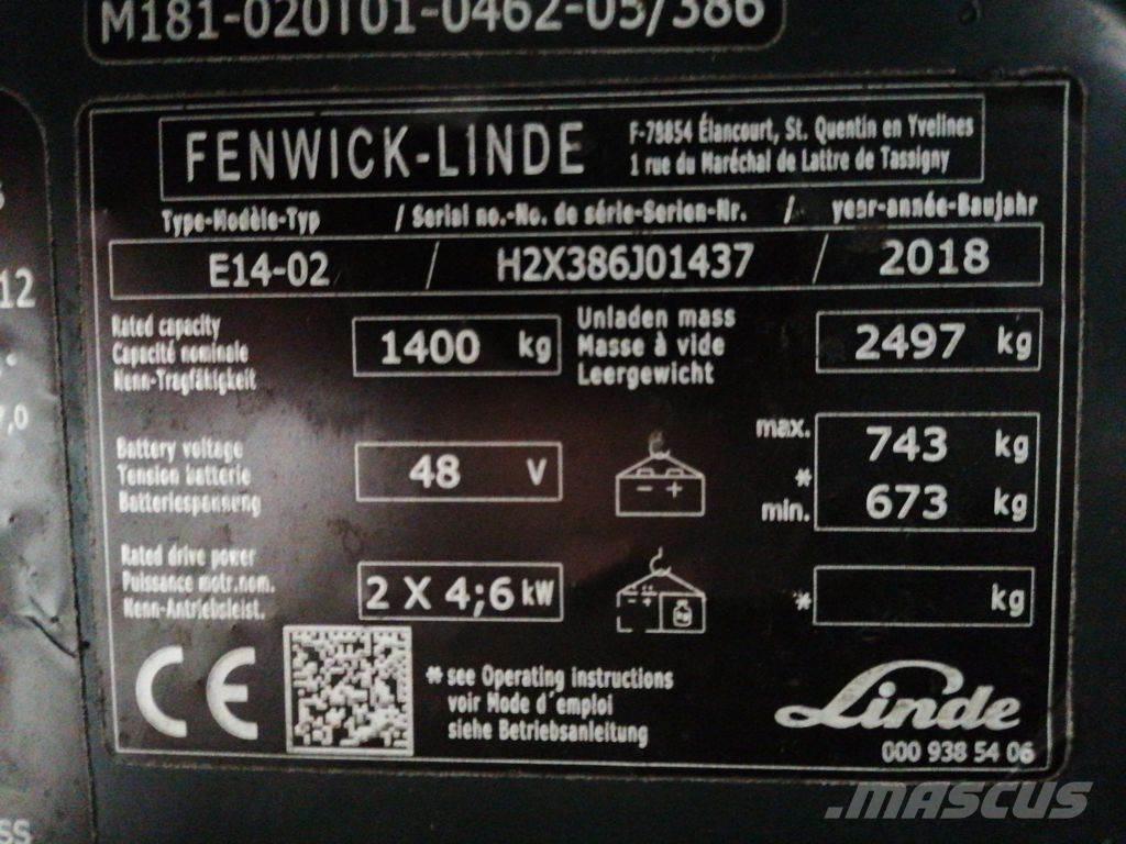 Linde E14-02 Empilhadores eléctricos