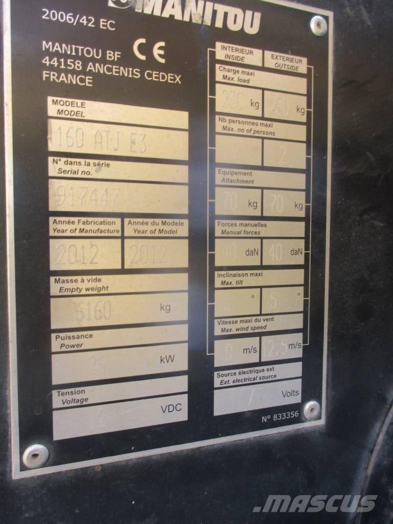Manitou 160 ATJ Elevadores braços articulados
