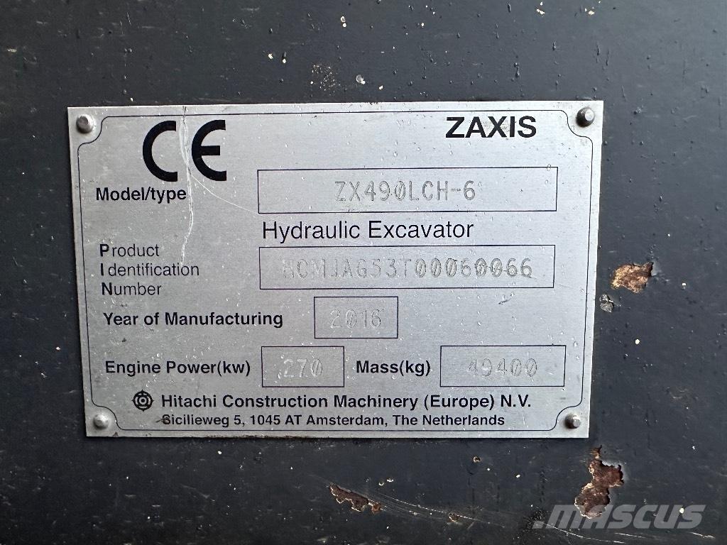 Hitachi ZX 490 LCH Escavadeiras de esteiras