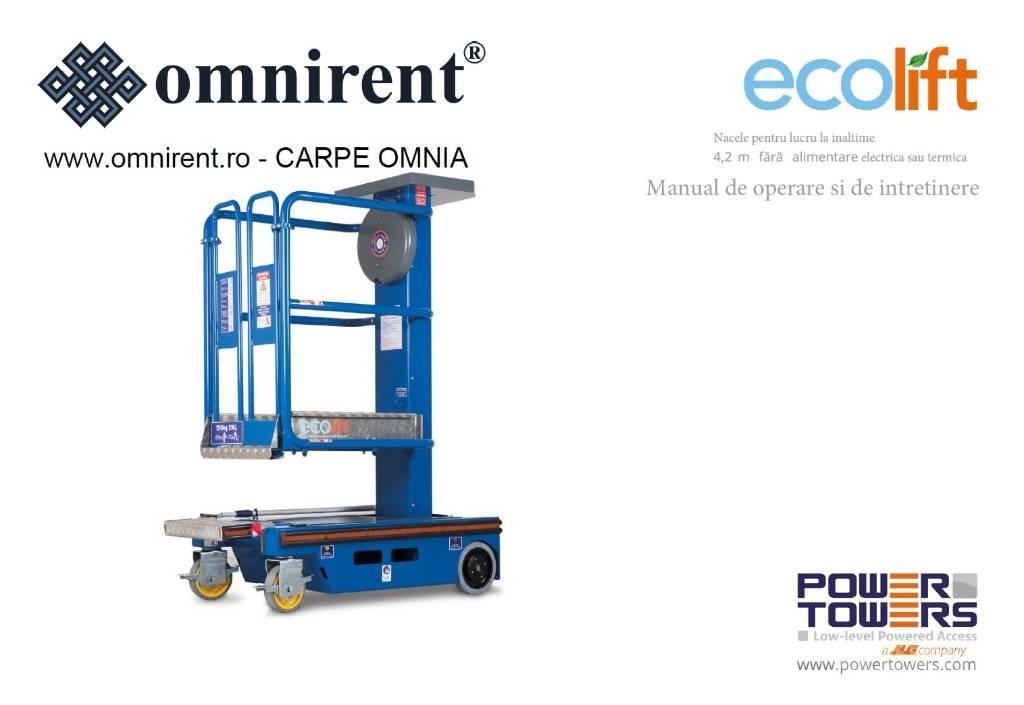 JLG Ecolift Plataformas mastro vertical propulsão manual