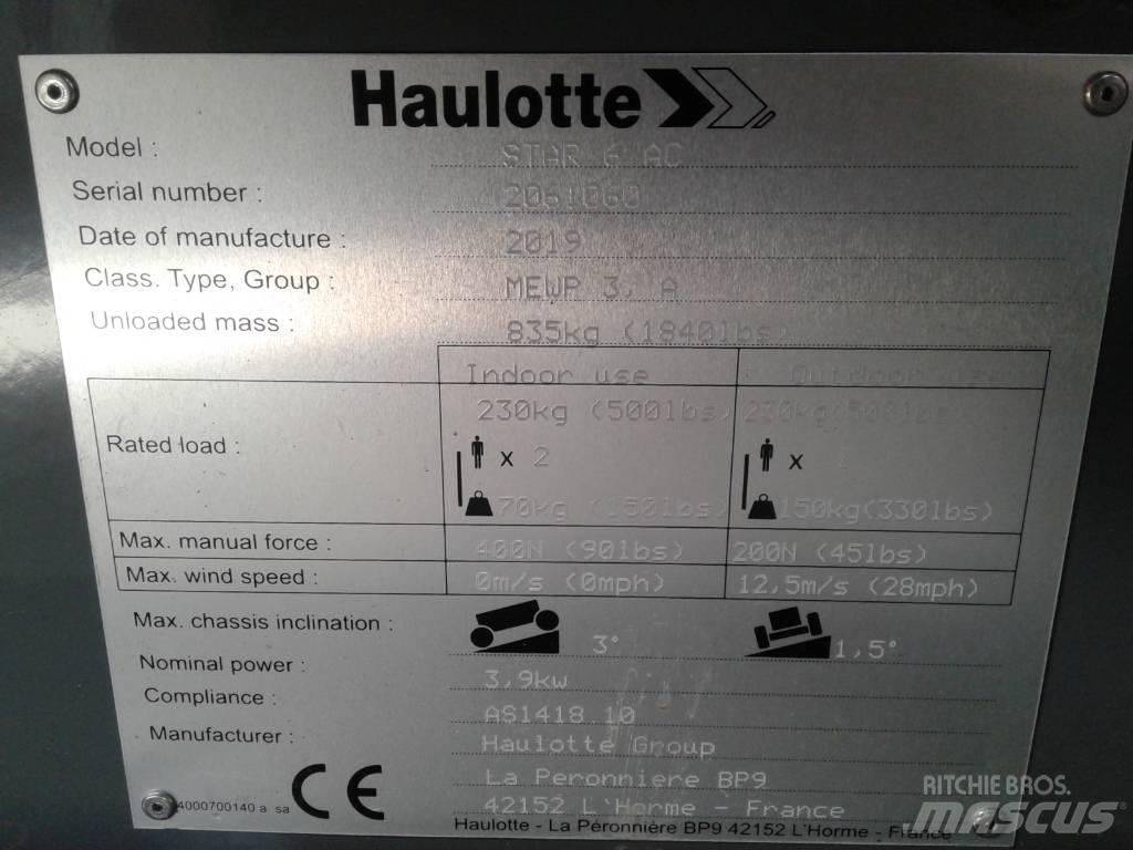 Haulotte Star 6 Plataformas de Mastro Vertical