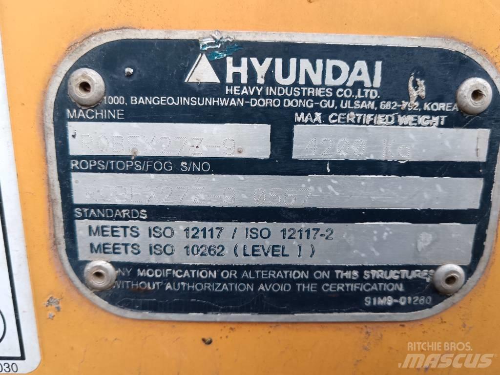 Hyundai Robex 27 Z-9 Miniescavadeiras