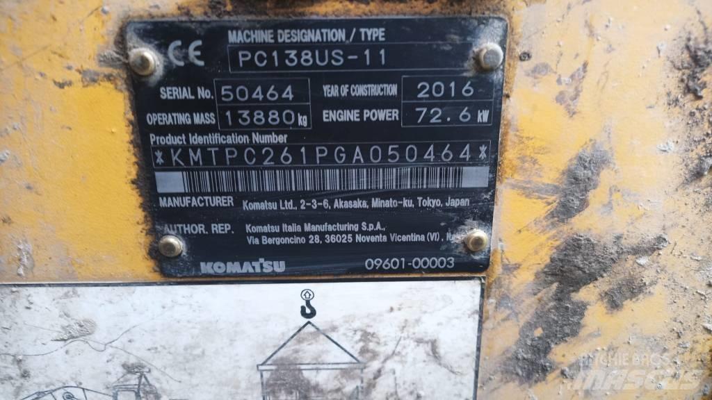 Komatsu PC 138 US Escavadeiras de esteiras