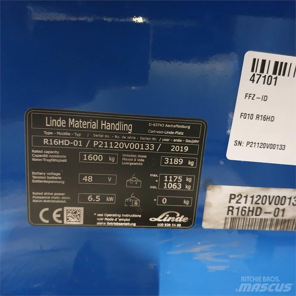 Linde R16HD Empilhadores Elevadores