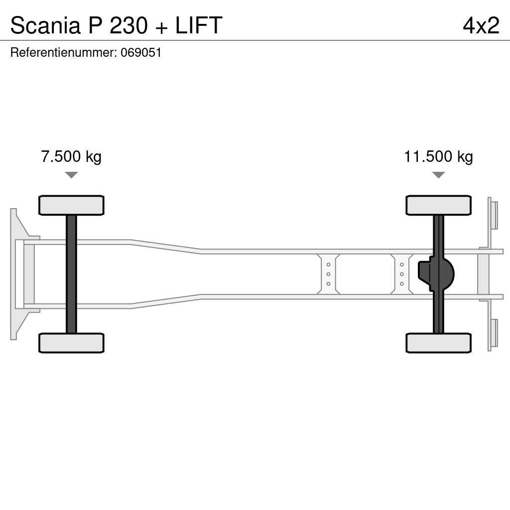 Scania P 230 + LIFT Caminhões de caixa fechada