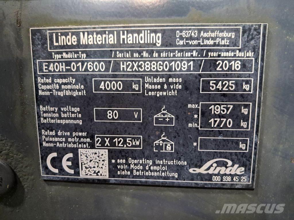 Linde E40H-01/600 Empilhadores eléctricos