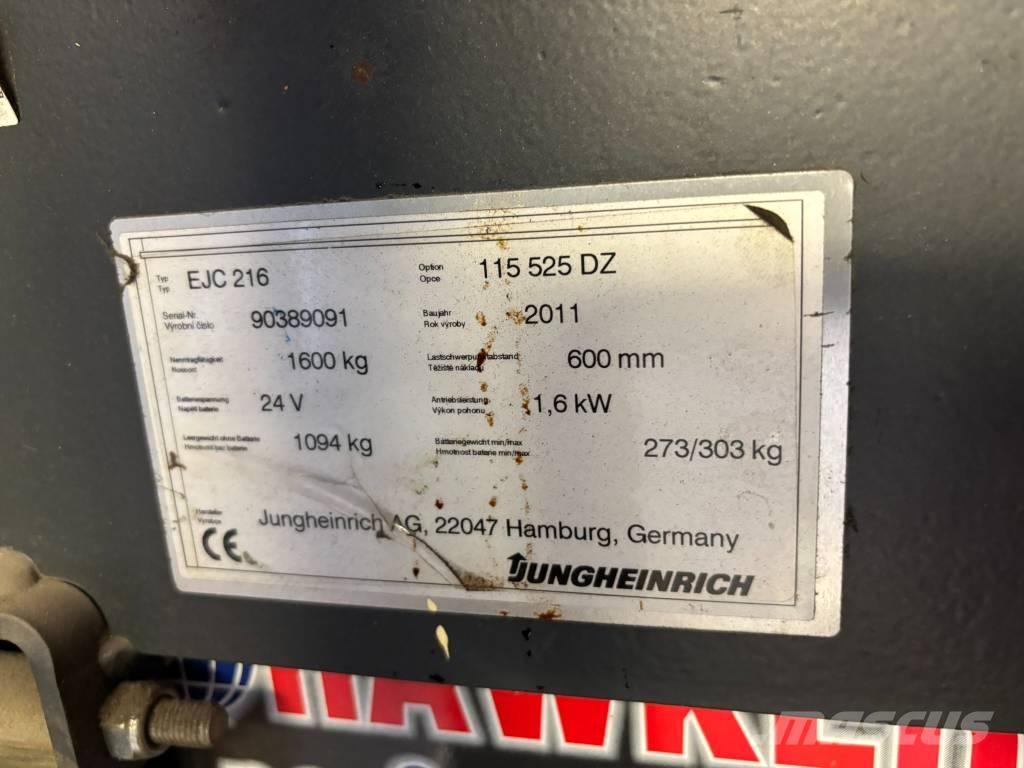 Jungheinrich EJC216 Empilhador para operador externo