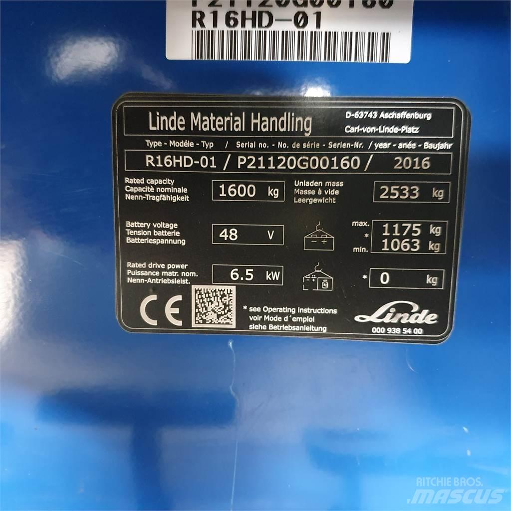Linde R16HD Empilhadores Elevadores