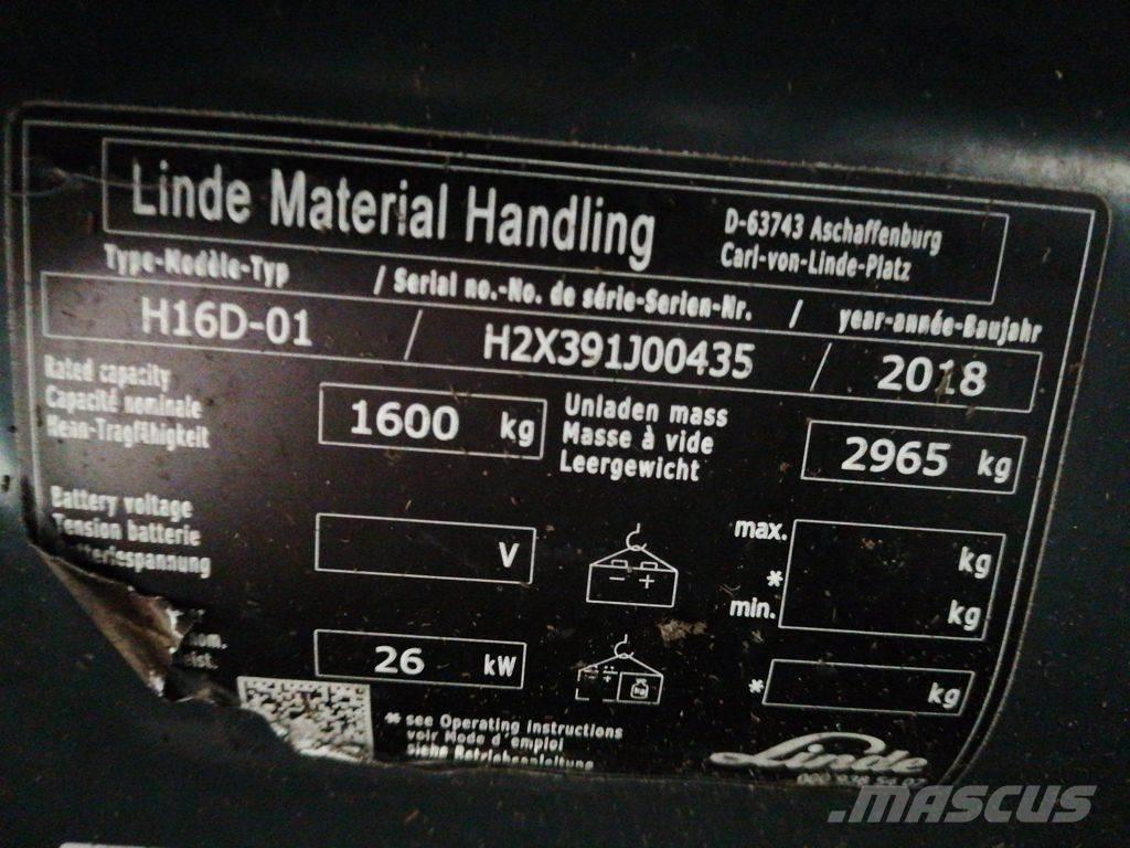 Linde H16D-01 Empilhadores Diesel