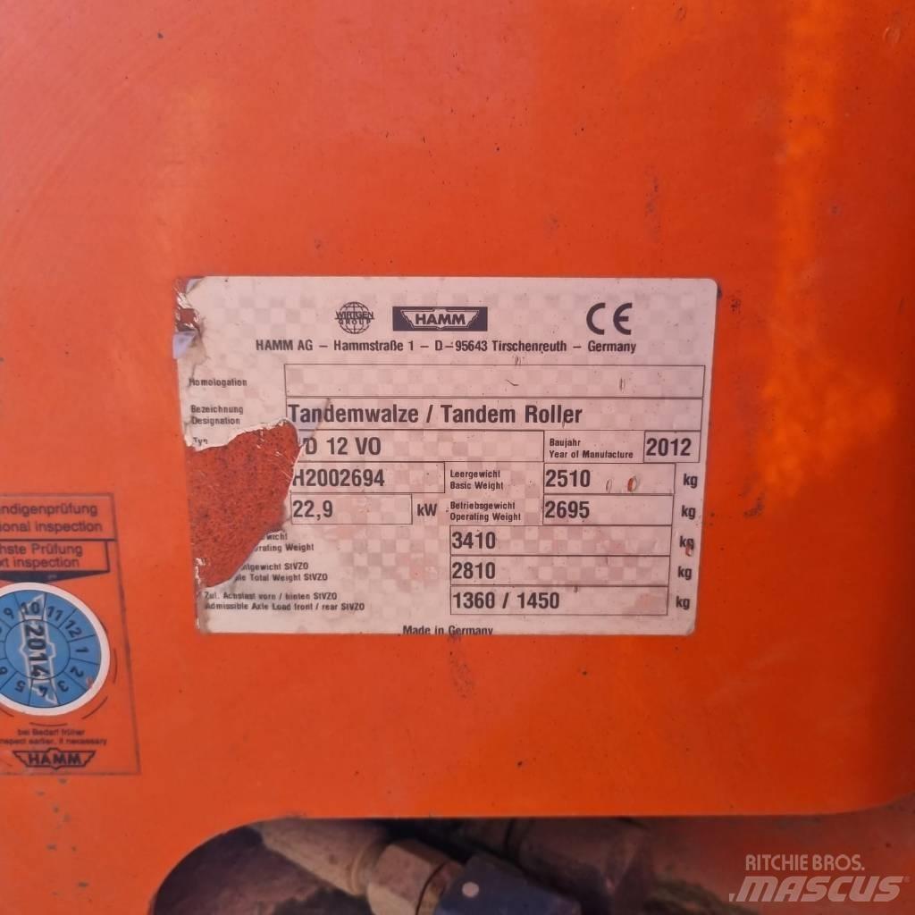 Hamm HD 12 VO Cilindros Compactadores tandem