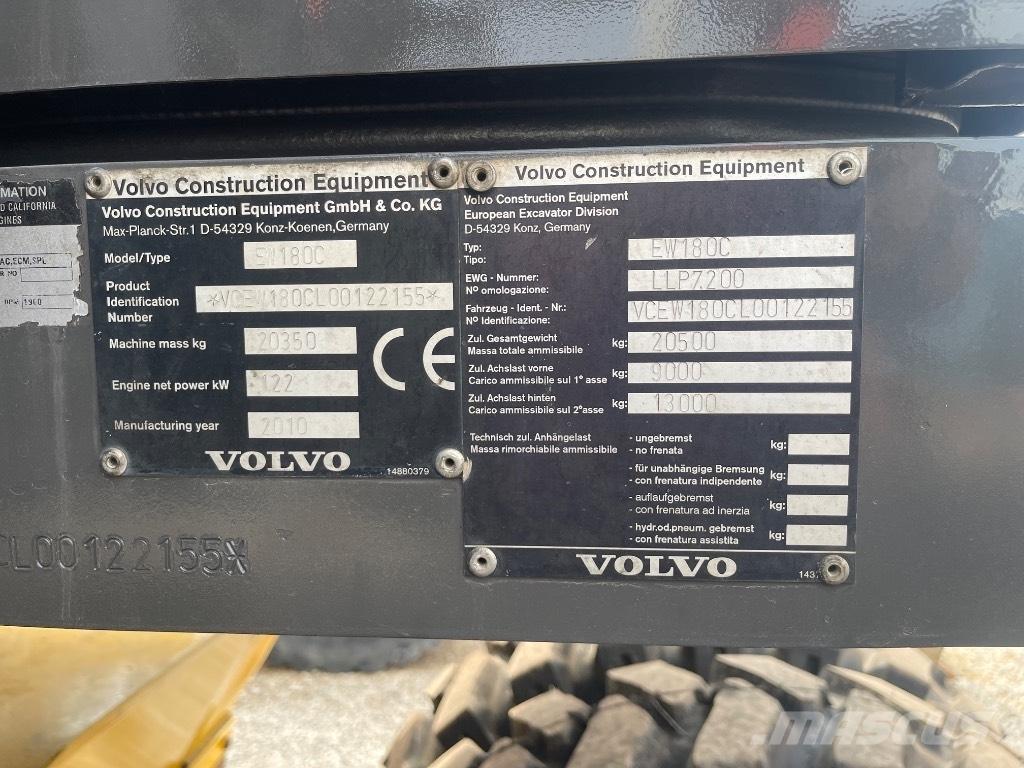 Volvo EW 180 C Escavadoras de rodas