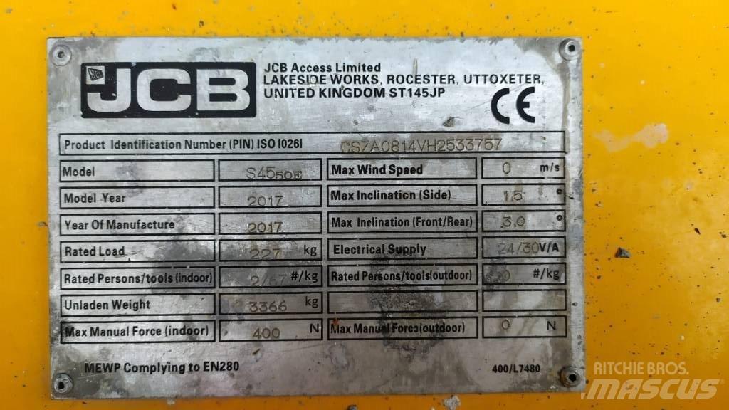 JCB S4550E Elevadores de tesoura