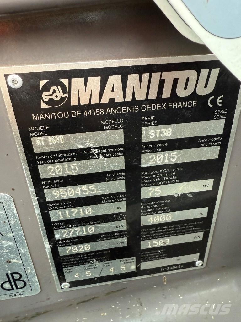Manitou MT 1840 ST3B Manipulador telescópico