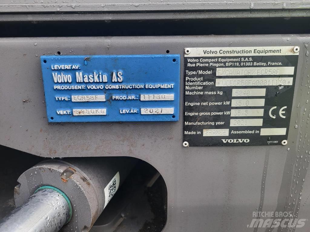 Volvo ECR58F Escavadoras Midi 7t - 12t