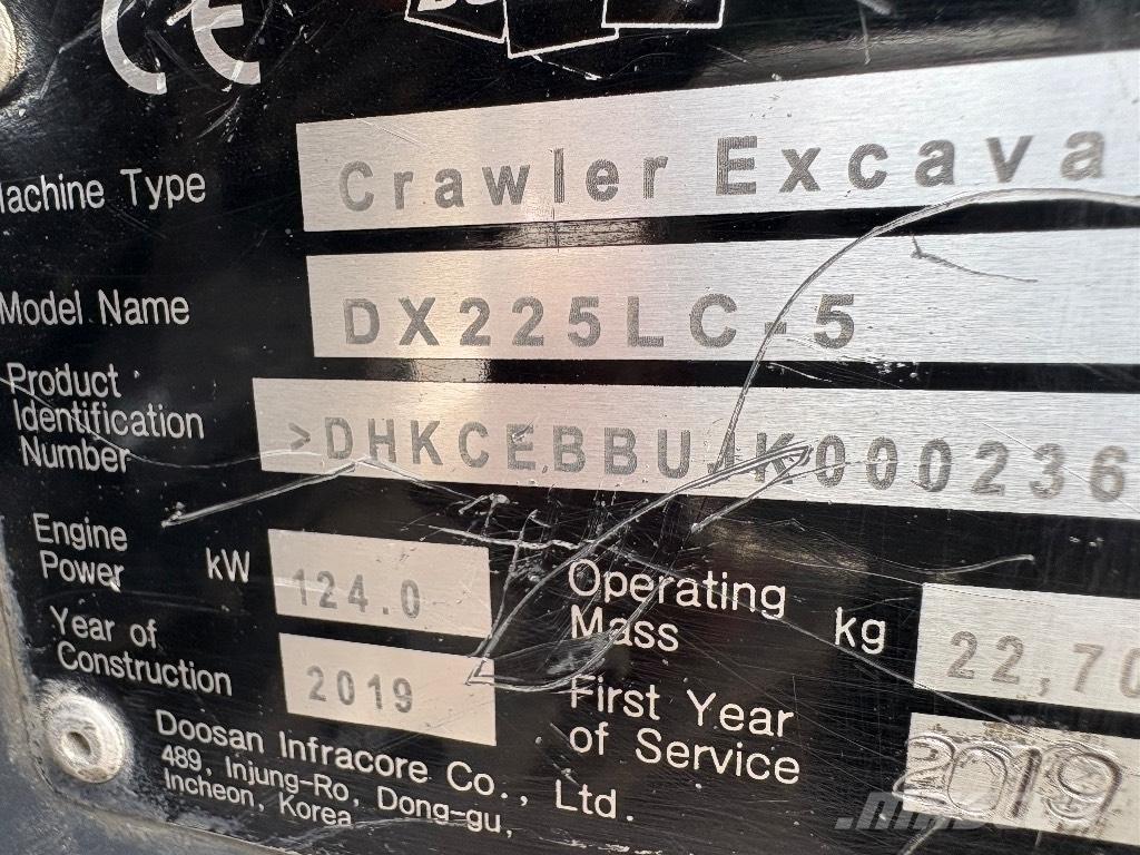 Doosan DX 225 LC-5 Escavadeiras de esteiras
