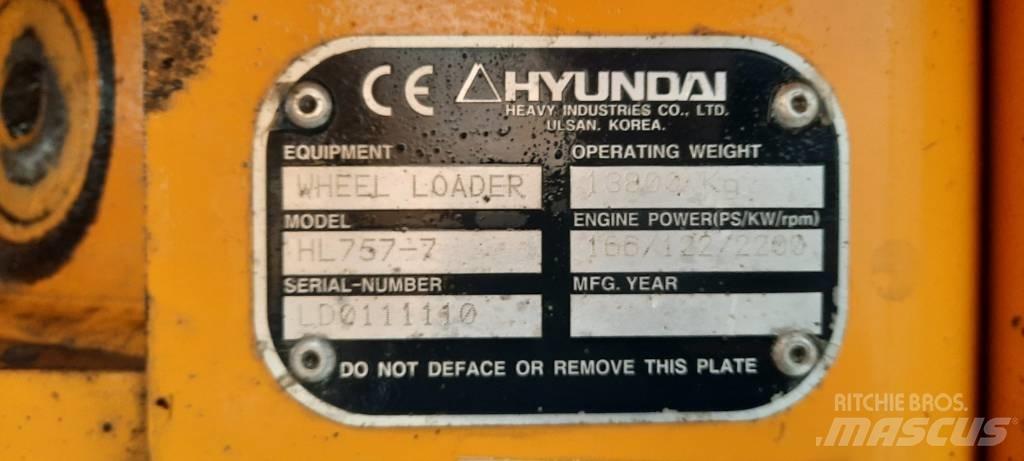 Hyundai HL 757-7 Carregadeiras de rodas