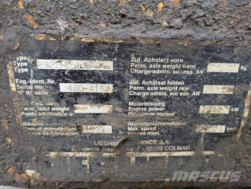 Liebherr 922 Escavadeiras de esteiras