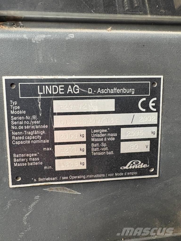 Linde E 20 P-02 Empilhadores eléctricos