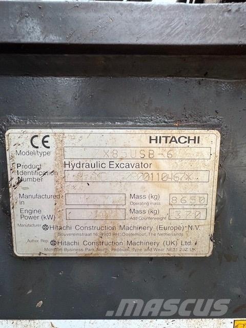 Hitachi ZX 85 USB-6 Escavadoras Midi 7t - 12t