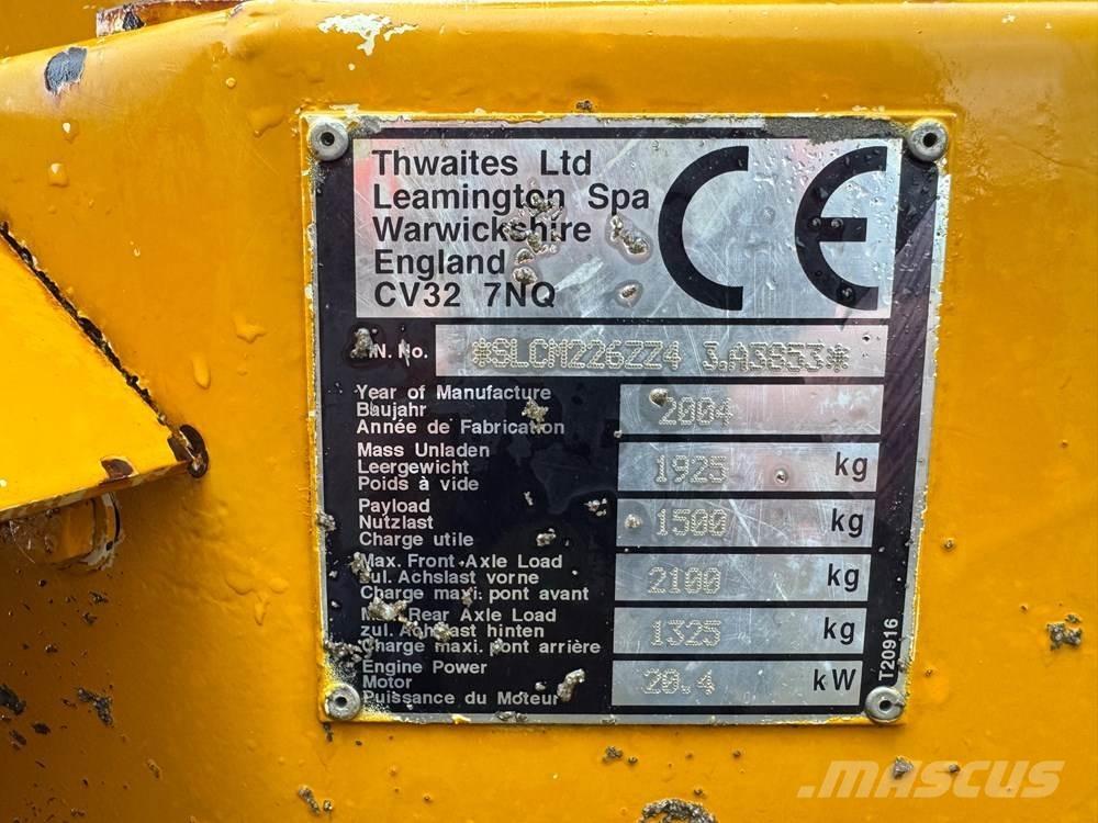 Thwaites 1T HT ST Dumpers de obras