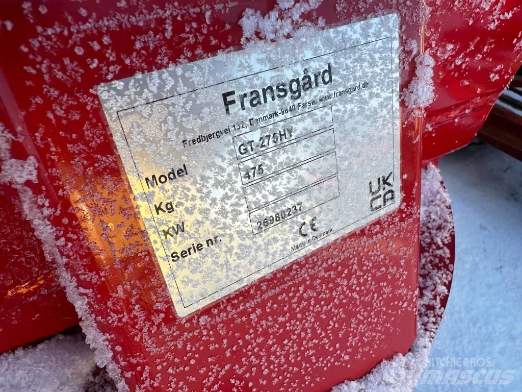 Fransgård GT 275 HY Lâminas de neve e arados