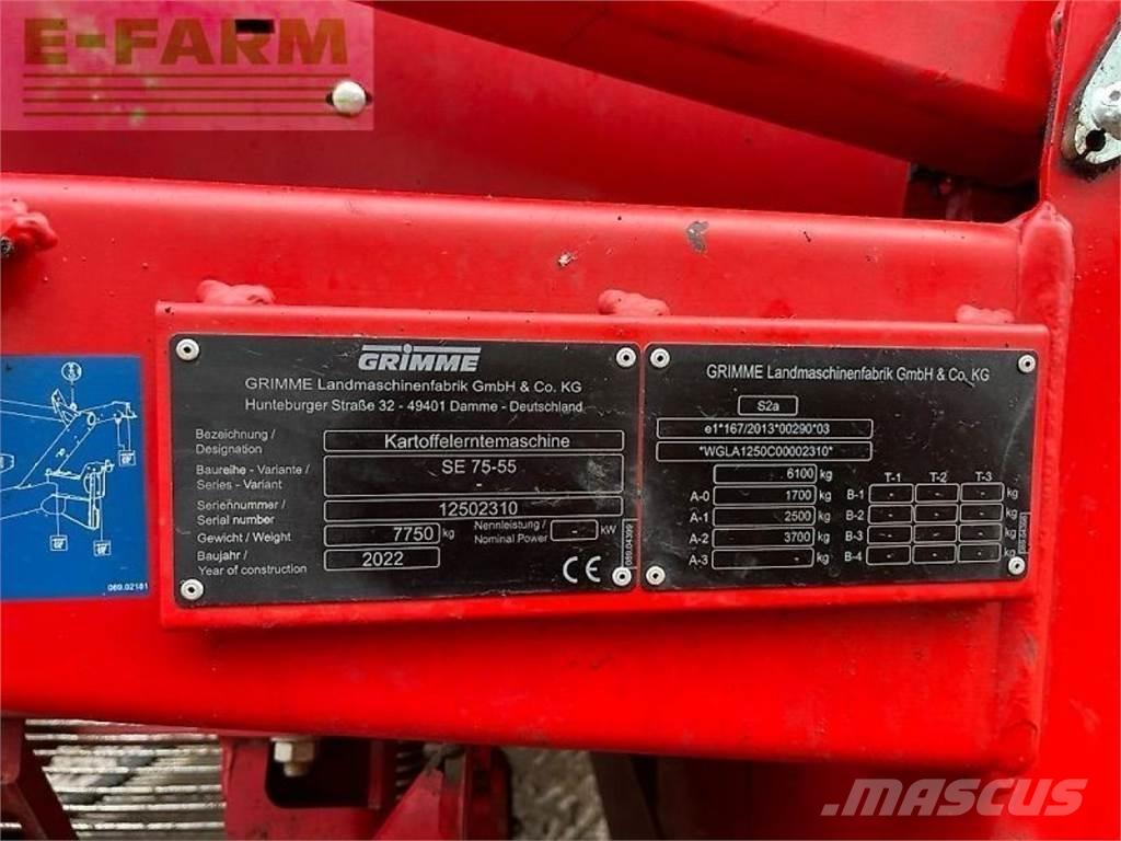 Grimme se 75-55 sb Equipamentos Colheita e apanha de Batatas