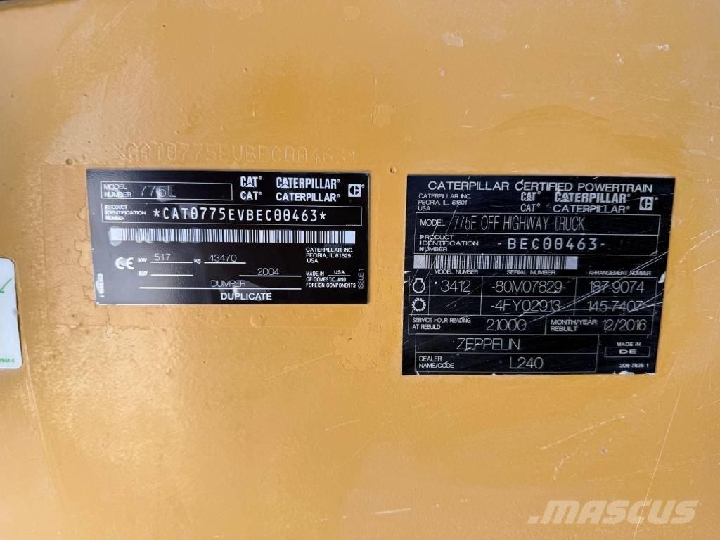 CAT 775 E Camiőes basculantes rígidos