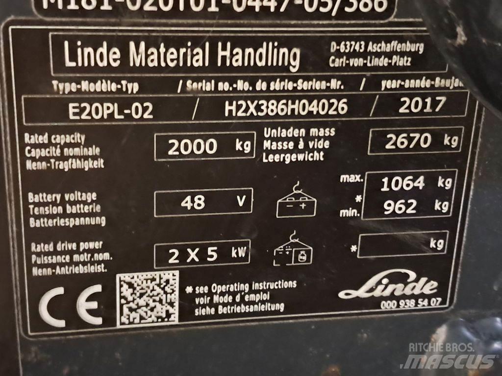 Linde E20PL-02 Empilhadores eléctricos