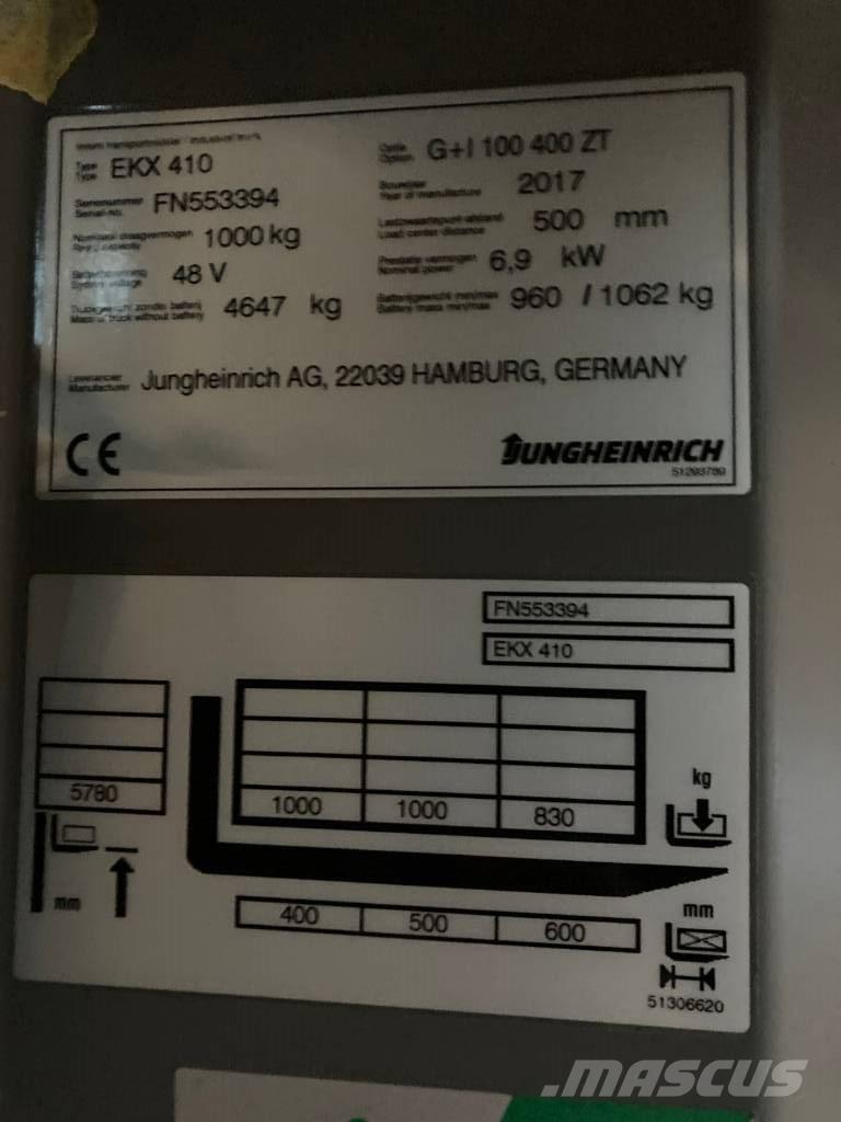 Jungheinrich EKX410 Empilhadores de via estreita