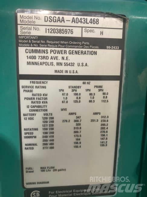 Cummins 105kW Geradores Diesel