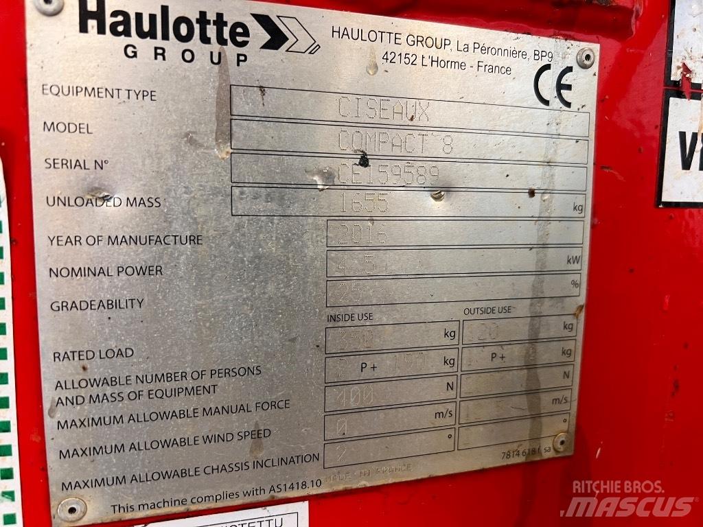 Haulotte Compact 8 Elevadores de tesoura