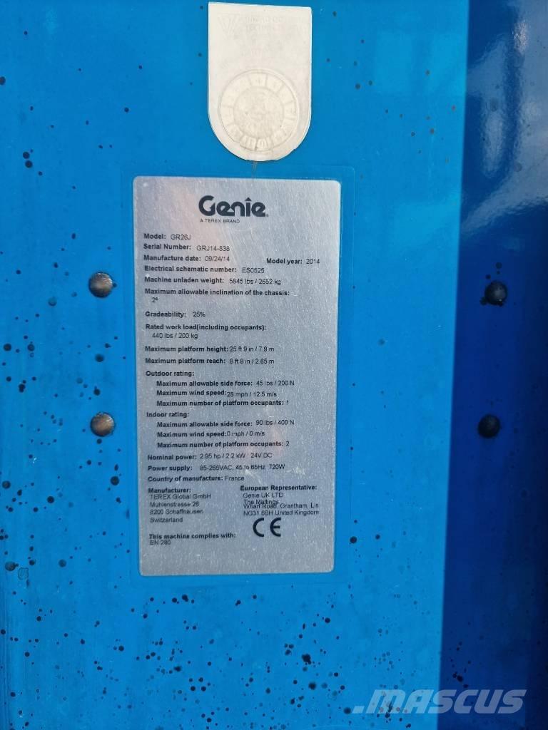 Genie GR 26 J Plataformas de Mastro Vertical