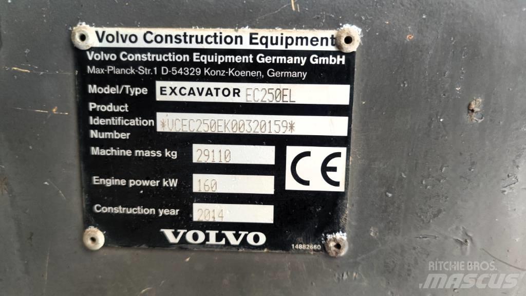 Volvo EC 250 EL Escavadeiras de esteiras