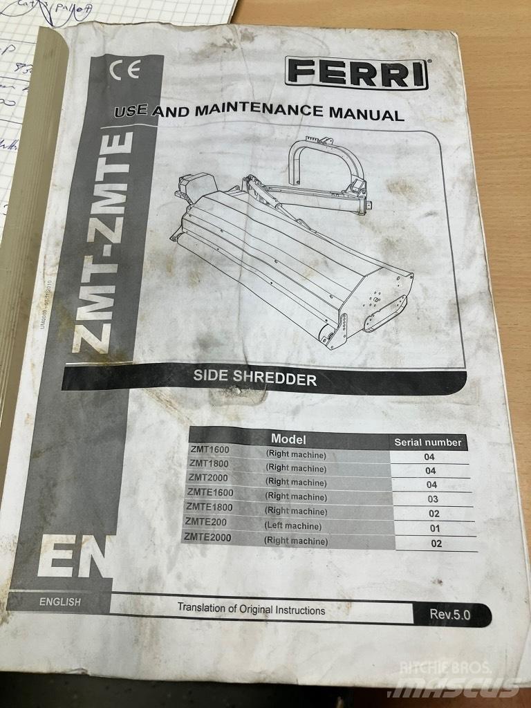 Ferri ZMTE 2000 Gadanheiras e cortadores de folhas para pastos