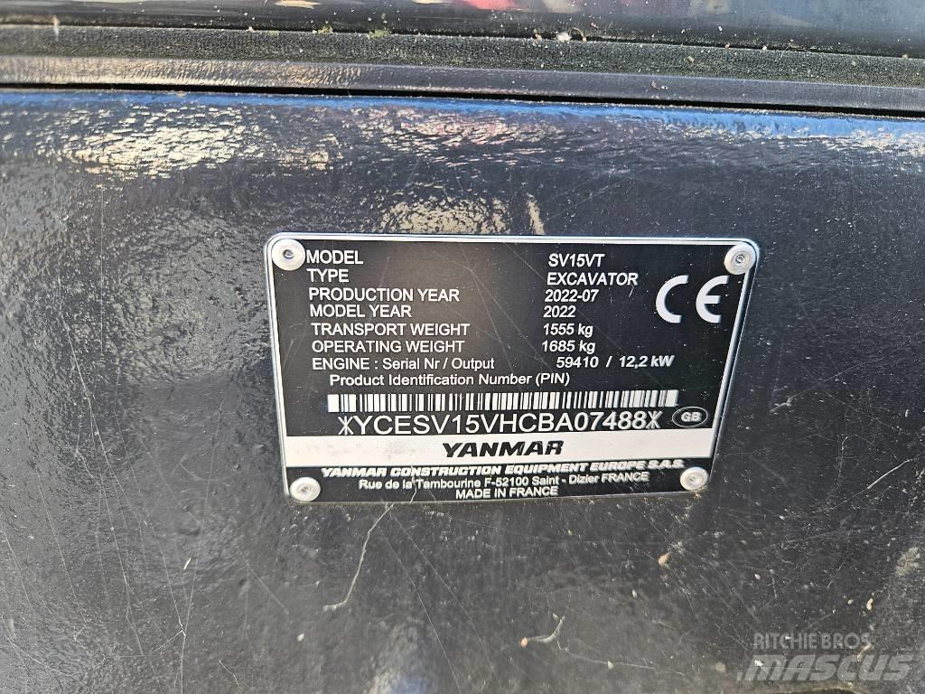 Yanmar SV 15 VT Miniescavadeiras