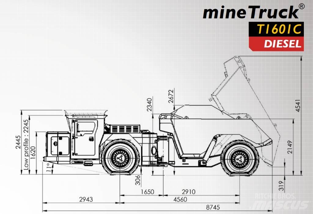  Aramine T1601C Camiões Exploração mineira subterrânea e transportadores