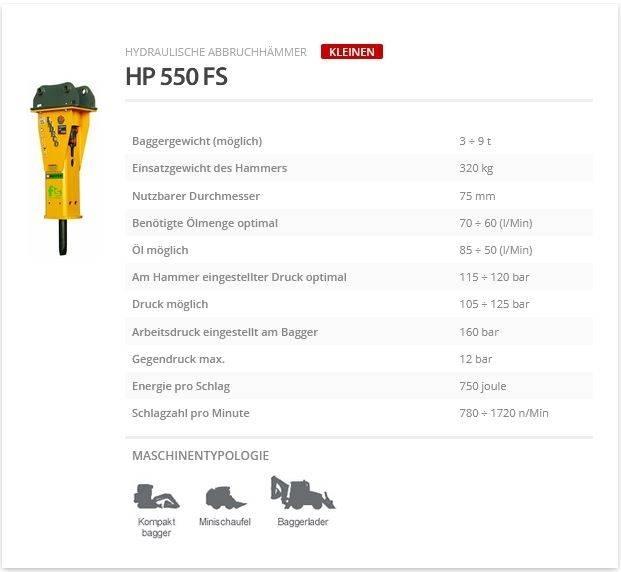 Indeco HP 550 FS Martelos de quebragem