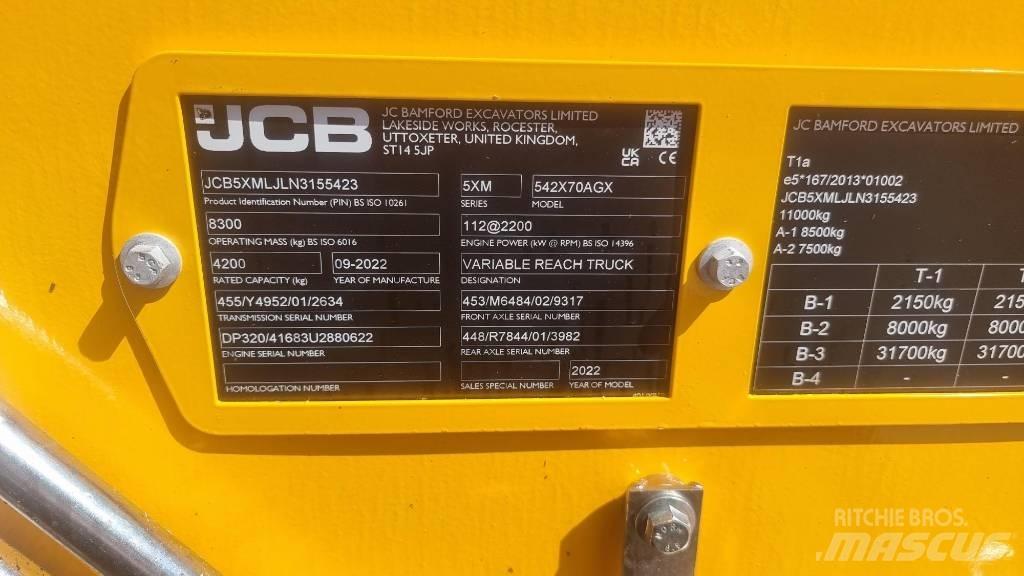JCB 541-70 Agri Xtra Telescópicas para Agricultura