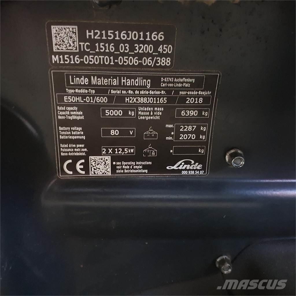 Linde E50/600HL Empilhadores eléctricos