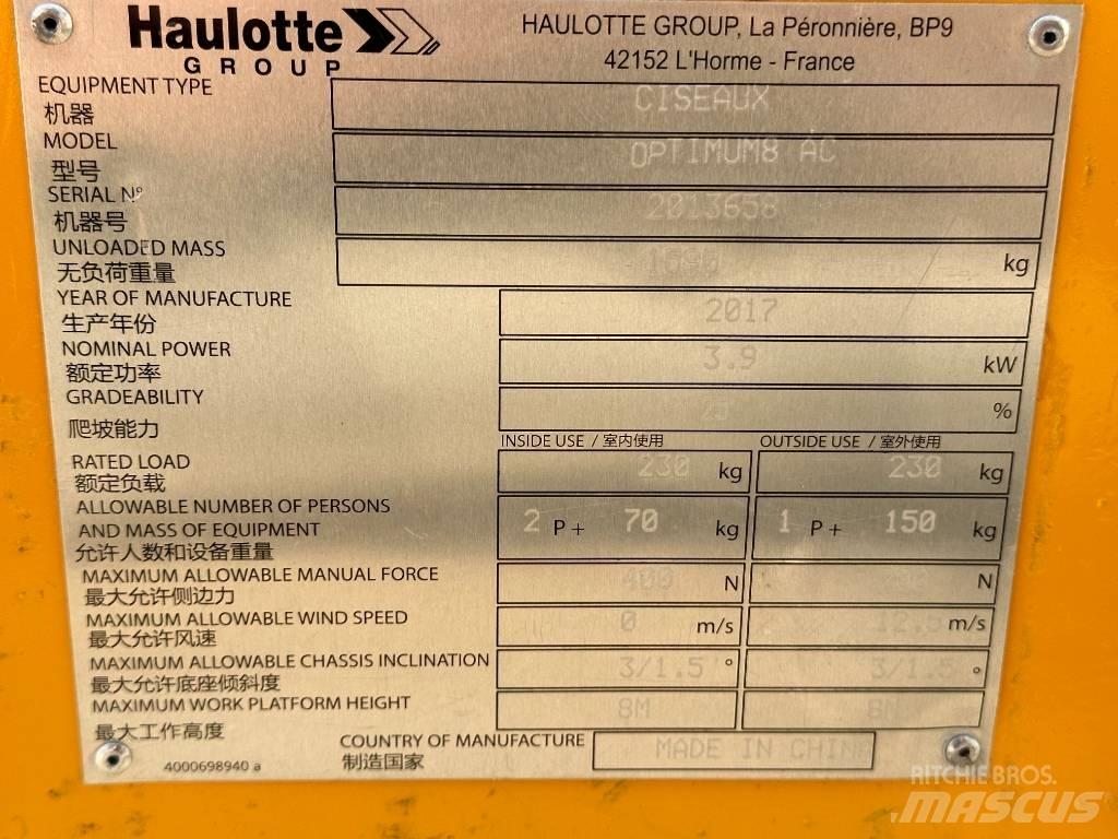 Haulotte OPTIMUM 8 Elevadores de tesoura