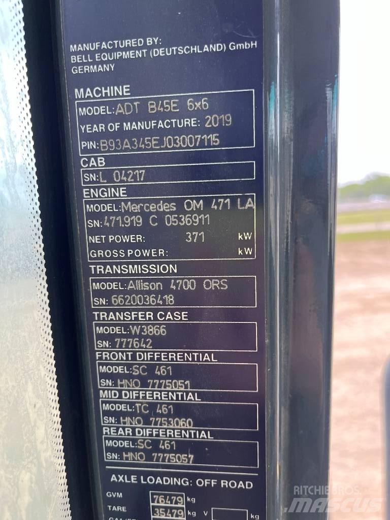 Bell B45E Caminhões articulados