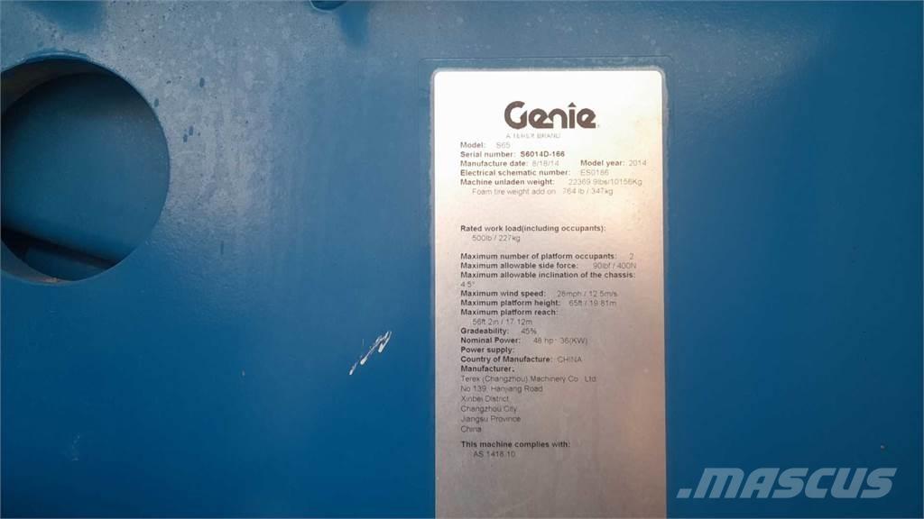 Genie S65 Elevadores braços Telescópicos